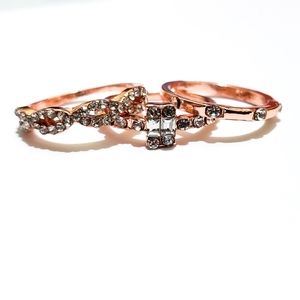 Rhinestone Ring Set Size 7